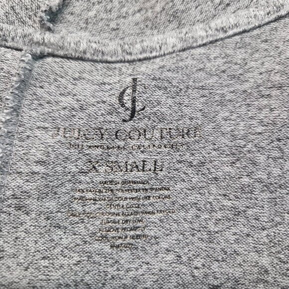 Juicy Couture Extra Small Light Heathered Gray Sleeveless Long Open Duster Vest - Picture 7 of 7